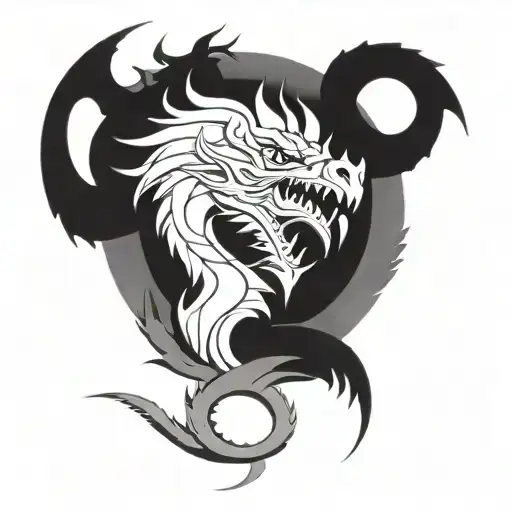 Drache Fliegend Von Oben Wenig Details Based On The Festival