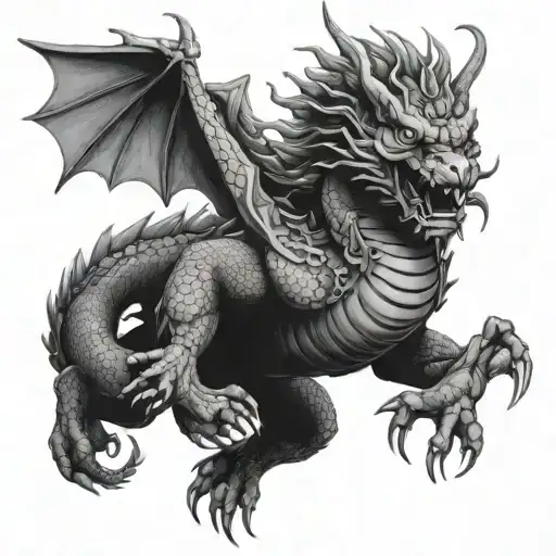 Buddha Dragon Flying