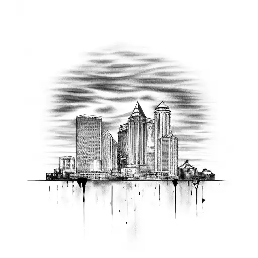 Tampa Skyline With A Sunset Backdrop