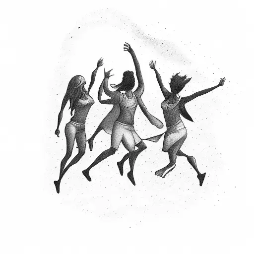 Group Of Friends Jumping Into A Quarry