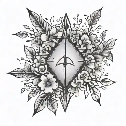 Arrow Surrounded By Violets