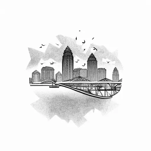 Tampa Skyline With A Sunset Backdrop