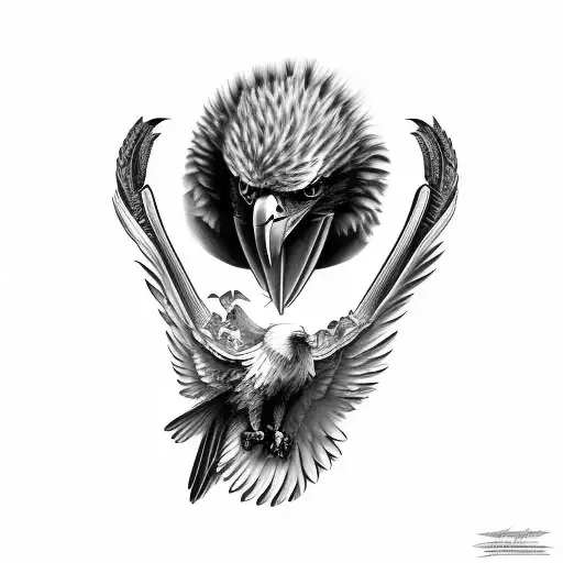 Eagle With Skull
