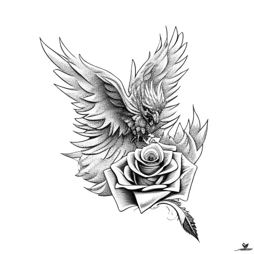 Pheenix On A Rose