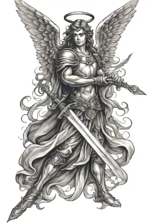 Angel Holding Sword