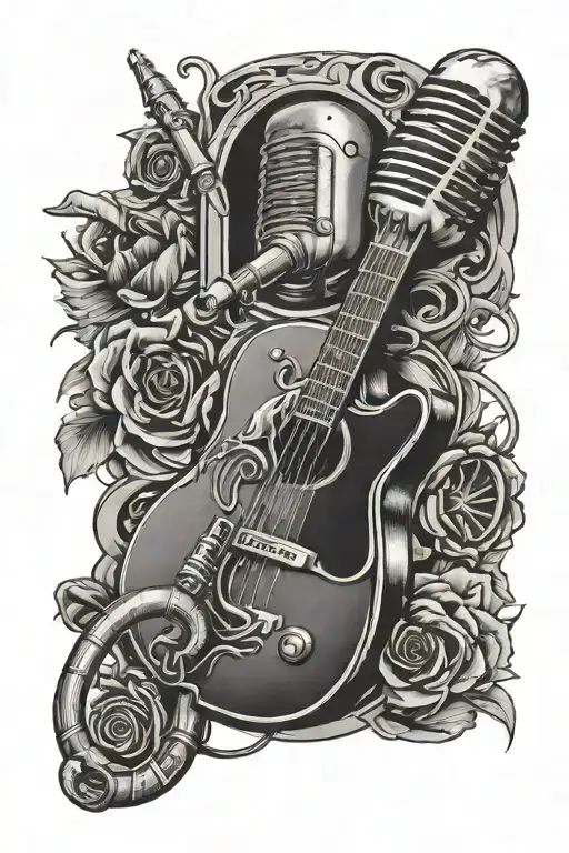 Guitar And Microphone
