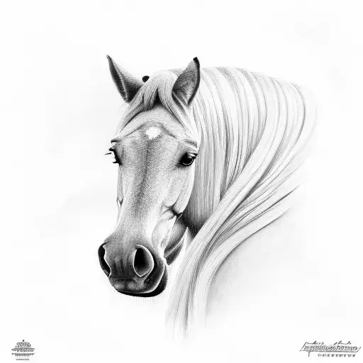 A Realistic Portrait Of A Majestic Horse Grazing In A Field