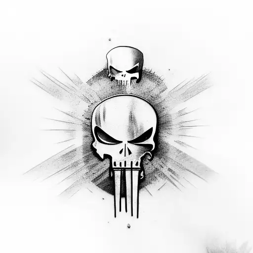 Full Bamboo Shoots With Punisher Skull