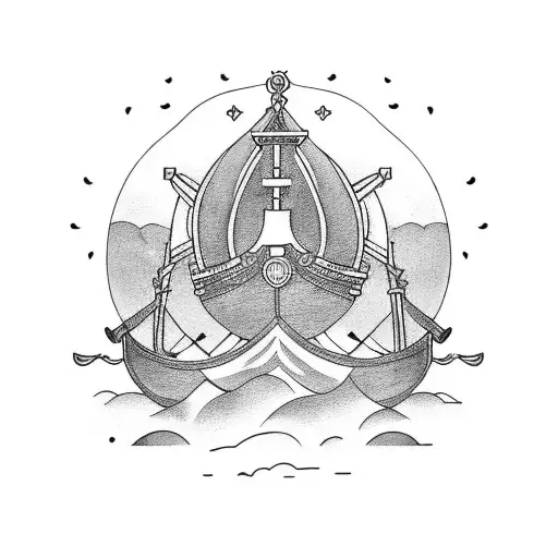 Coffee Beans Shaped Like A Viking Ship