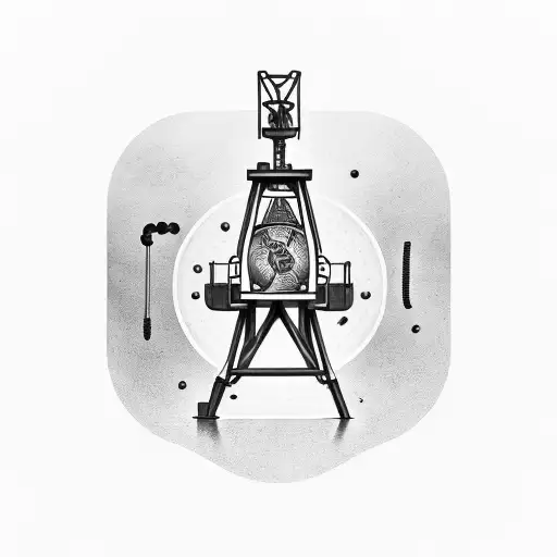 Drilling Rig With A Disc Golf Theme