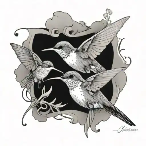 Butterfly And Hummingbird Flying