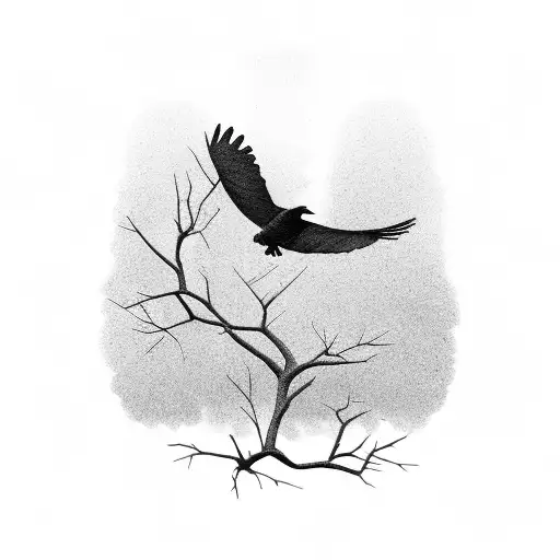 Crow On A Tree
