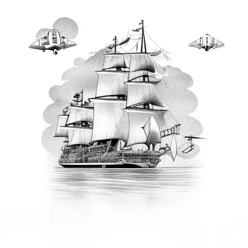 Ship And Airplane Based On Traveller Thame For Arm