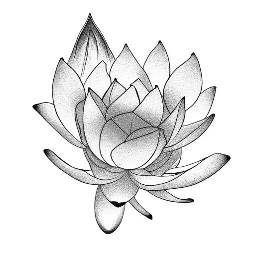 Lotus Flower With A Rose