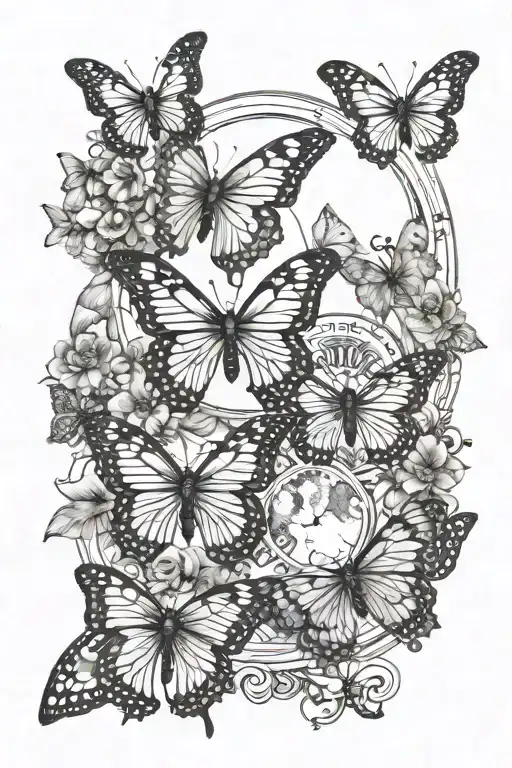 Butterflies With Moon Phases