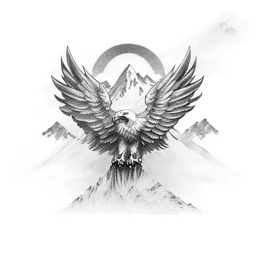 Eagle Wings On Mountain Bike Handlebars