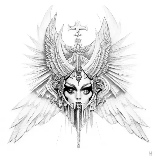 Angel And Chariot Shoulder Sleeve