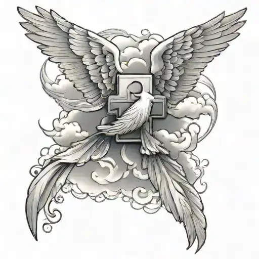Cloud Doves And Cross Sleeve