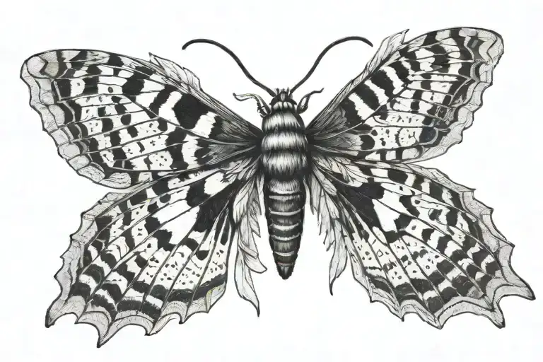 Madagascan Sunset Moth On Chest