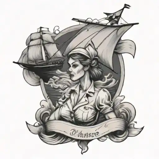 Nurse With Alot Of Money At A Ship Sailing Through Stormy