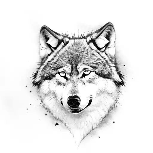 Girl With Wolf Headdress On Her Head