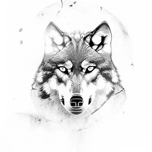 Wolf Breaking Free From Chains