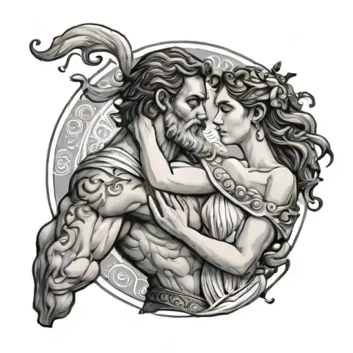 Greek Mythology Father And Daughter Dancing