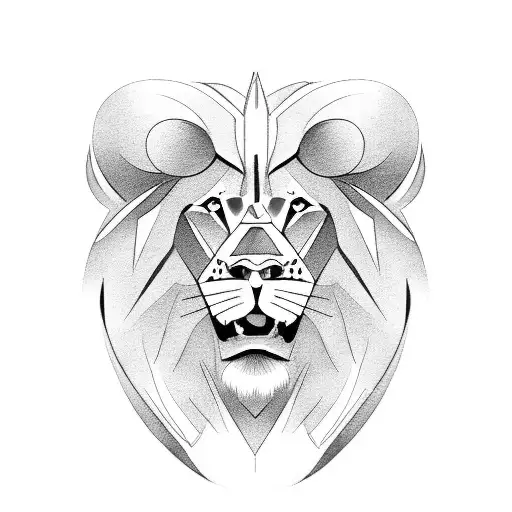 Woman Eye And Inside Is A Lion