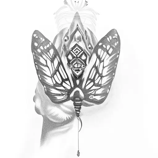 Dog Paw With Monarch Butterfly