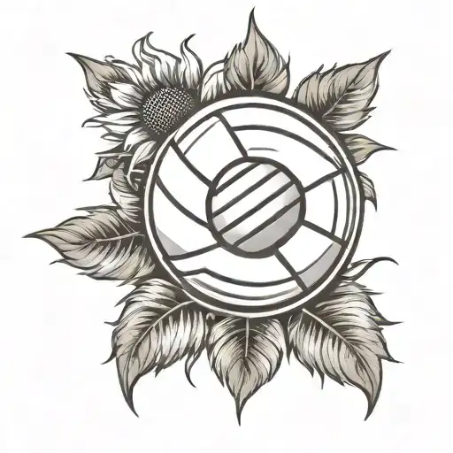 Volleyball In Sunflower
