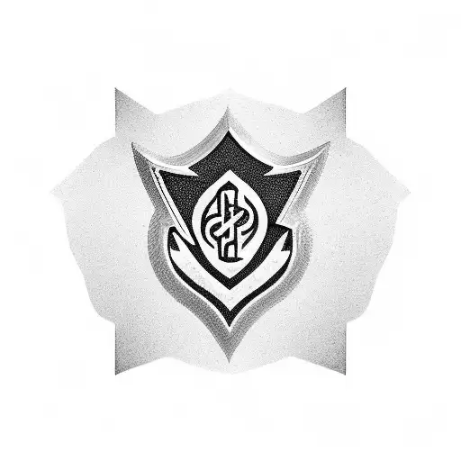 A Combat Medic's Badge Intertwined With A Mountain Silhouette