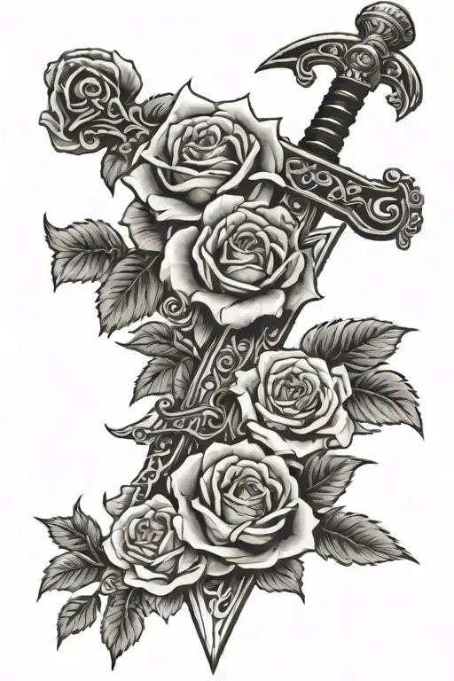 Straight Sword And Roses