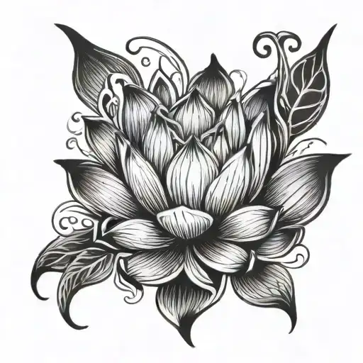 Lotus With Name Intertwined