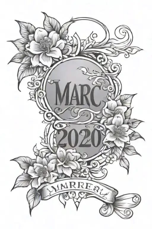 Name With Year Of Birth Marc 2019 And Marie 2021