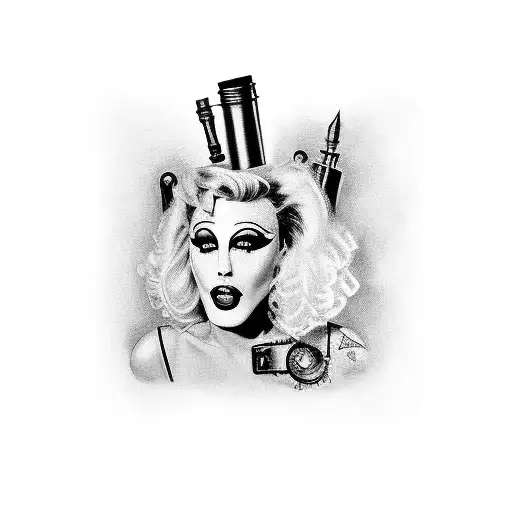 A Tattoo Inspired By The Rocky Horror Picture Show Featuring The Iconic Lips And A Punk Aesthetic