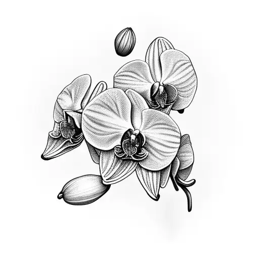 Orchid Combined With Eucalyptus