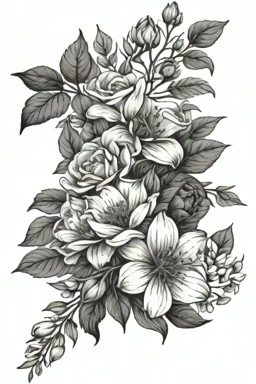 Family Birth Flower Bouquet