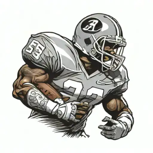 An Alabama Football Player With A Comic Book Style Twist