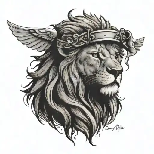 Lion With Bible Scripture