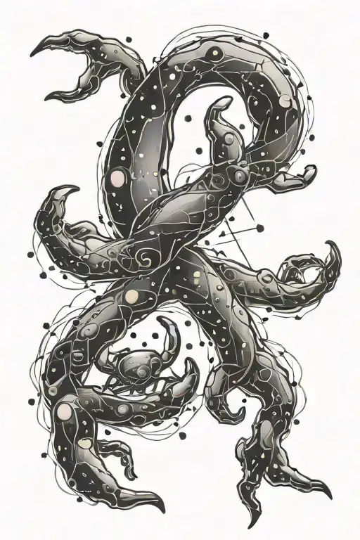 Cancer Zodiac Constellation Intertwined