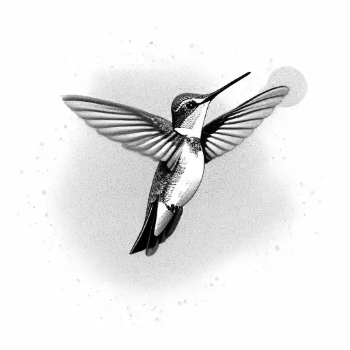 Hummingbird On Flames