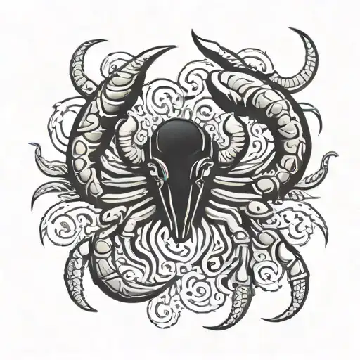 Ram Horns And Crab Claws All Black