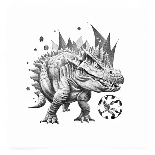 Galaxy With Dinosaur Smoking Weed