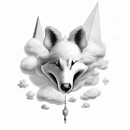 Paracutist With Cloud