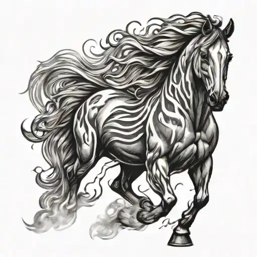 Horse With Fire