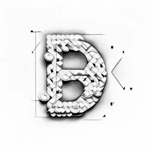 Letter T And Letter A Interconnected Lettering Style