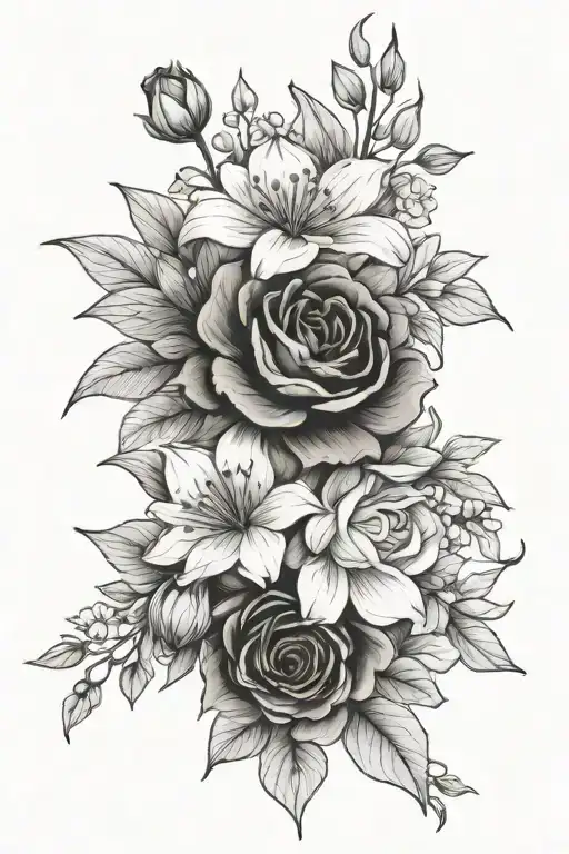 November June March April Birth Flower Bouquet