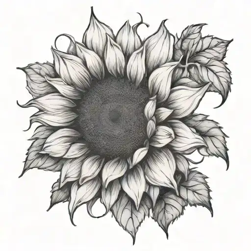 Sunflower With Space For Name