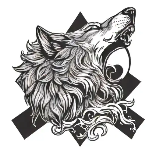 Wolf Howling To The Moon