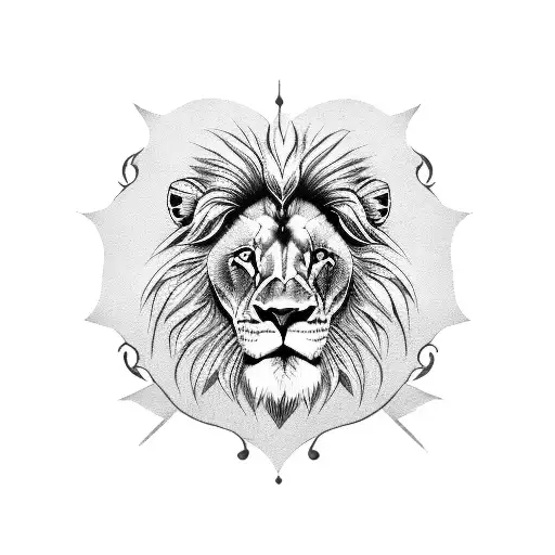 Lion With Rose Hand Couples